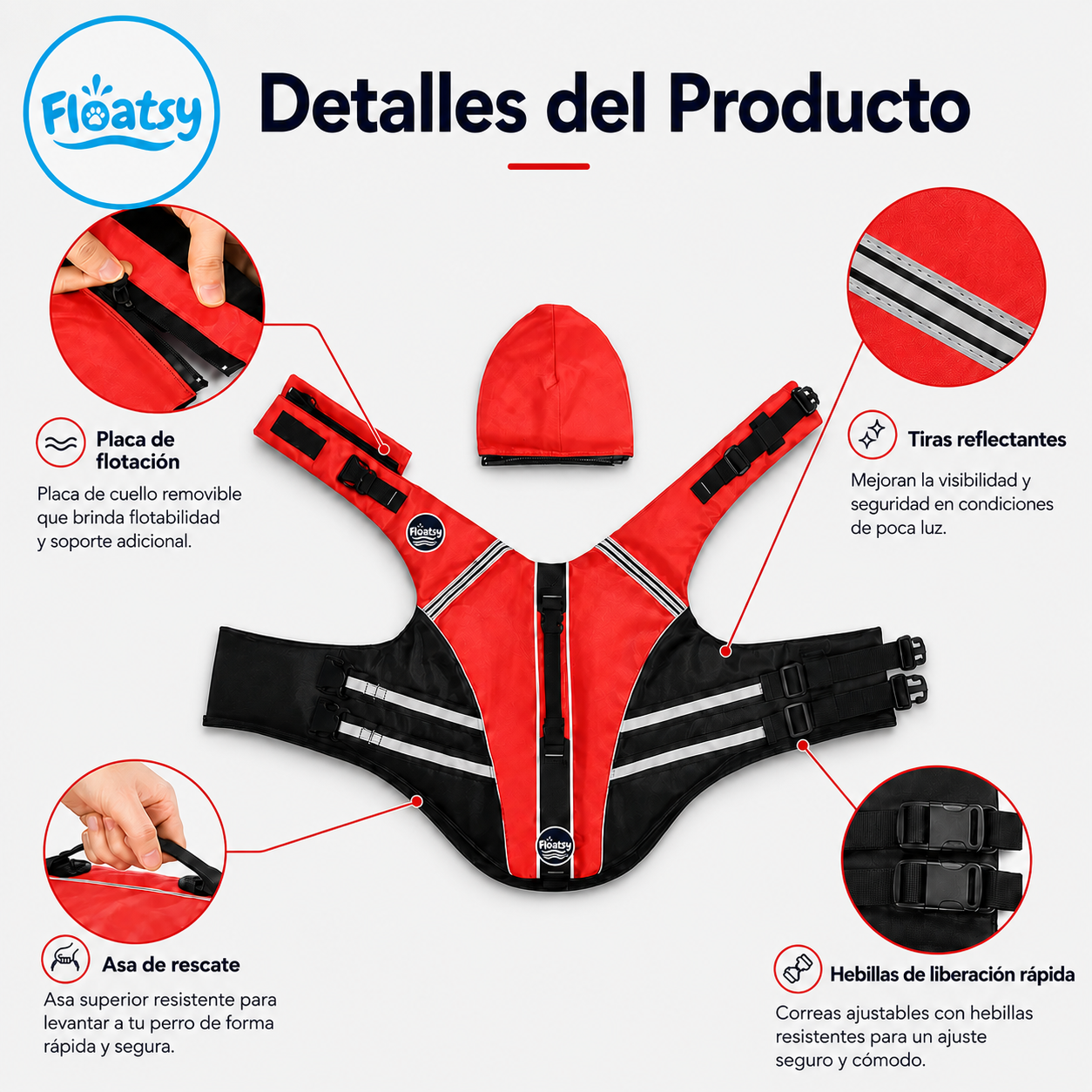 Floatsy™ Chaleco Flotador para Perros
