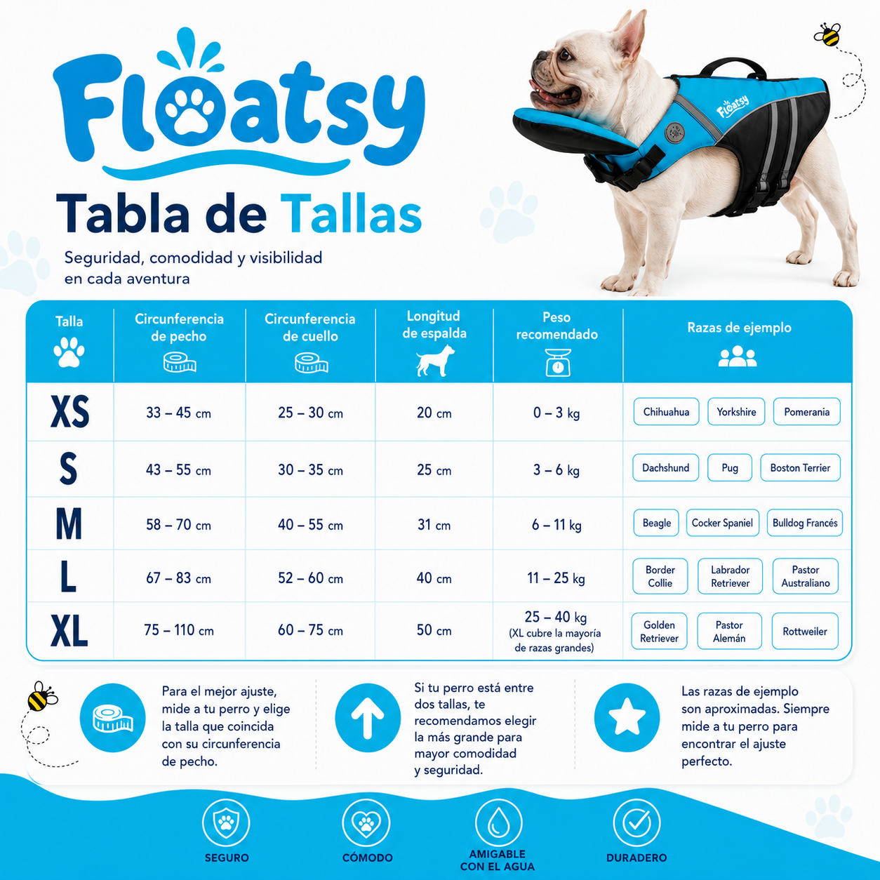 Floatsy™ Chaleco Flotador para Perros